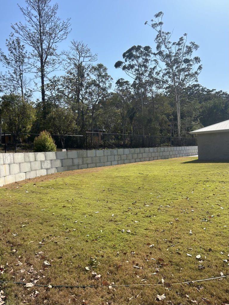 residential retaining wall in Australia