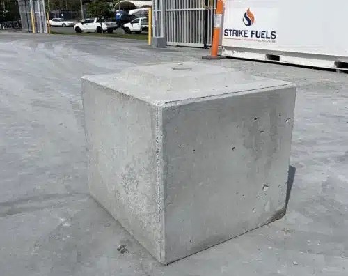 Precast concrete block showing durability, debunking precast concrete myths about strength.