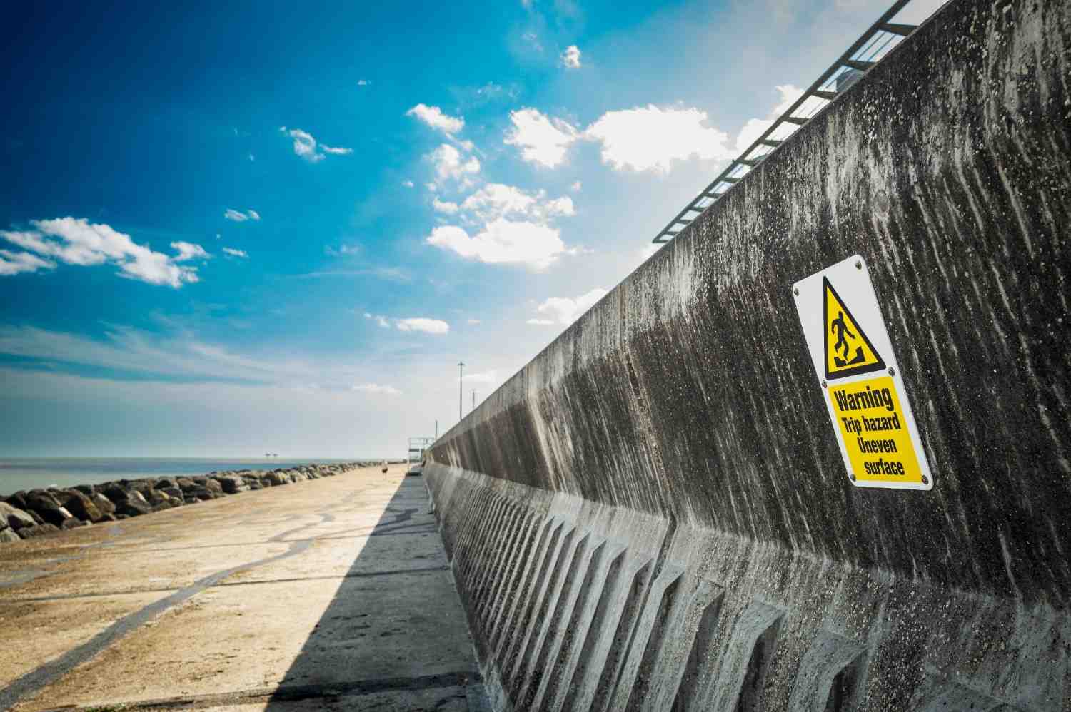 “Concrete seawall built with sustainable construction materials on the Gold Coast, highlighting durable and eco-friendly coastal infrastructure