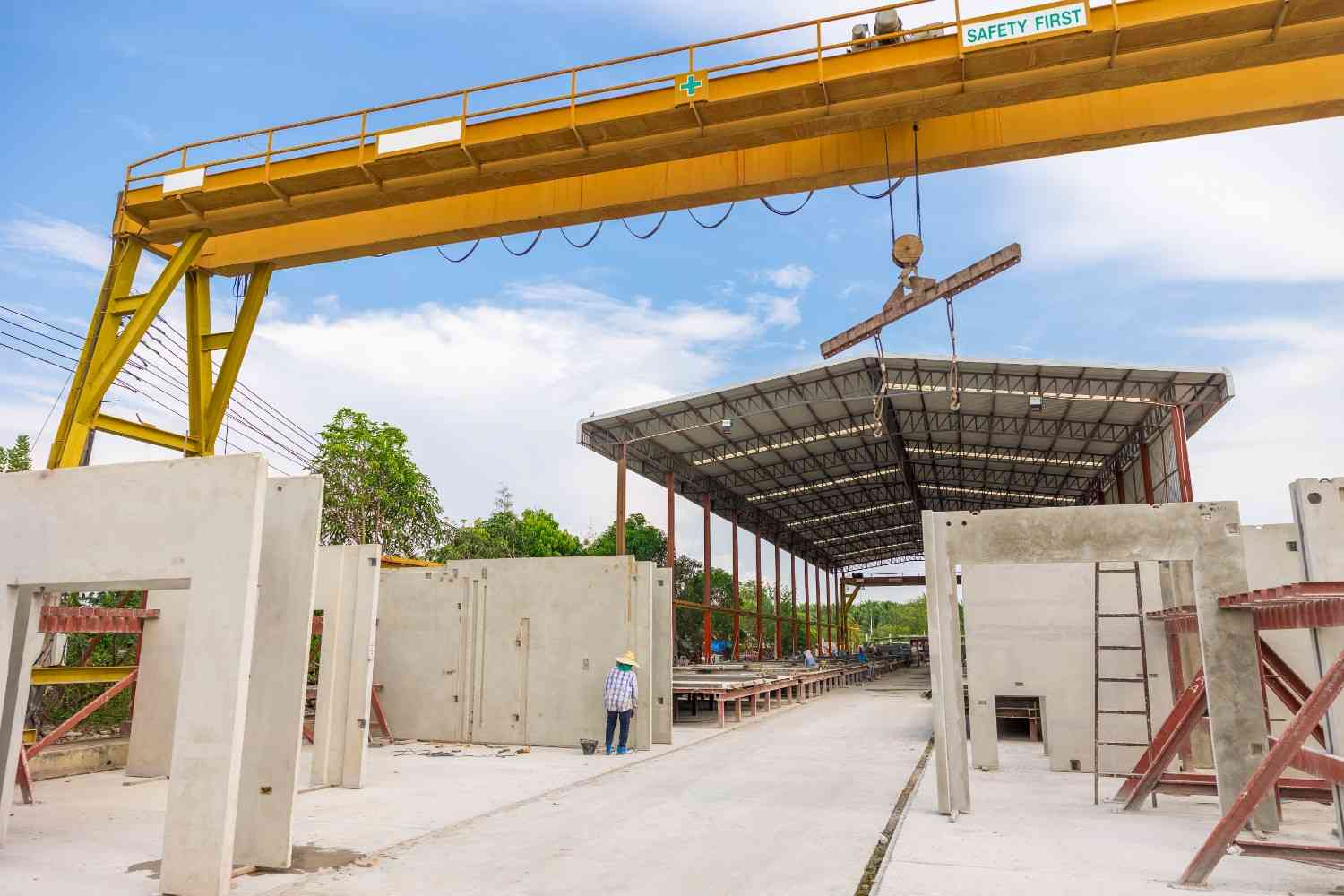 Recycled precast concrete blocks on the Gold Coast manufactured in a controlled factory environment to reduce construction waste.