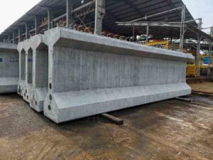 Large infrastructure-grade precast concrete beam manufactured by InfraBlock, best precast concrete on the Gold Coast